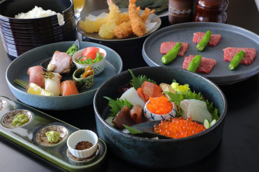 【夕食１７：３０スタート】【公式ホームページ】【２食付き】お日にち限定&A5等級飛騨牛付き！ 家族でわいわい贅沢手巻き寿司プラン(プランコード：HP76KT) 