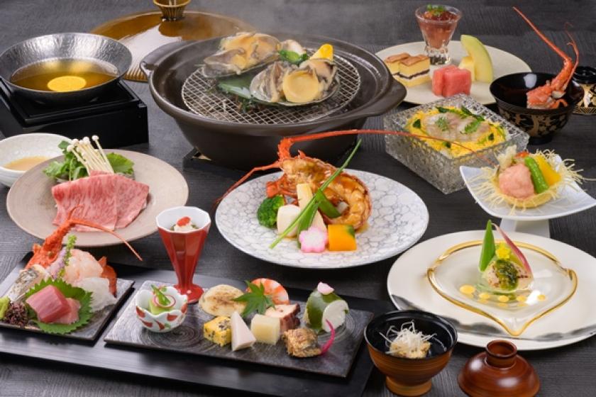 【リニューアル1周年 特別プラン】三重の三大味覚「伊勢海老・鮑・松阪牛」付　特選和食コース