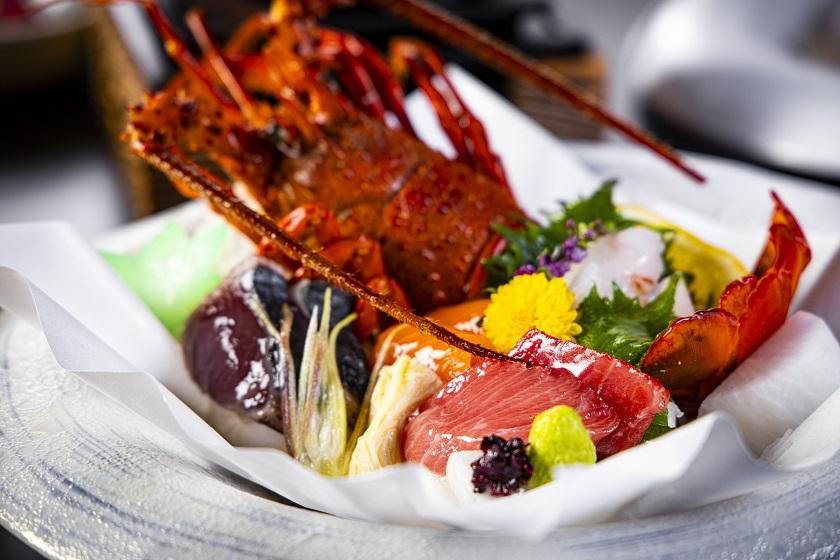 【数量限定★天悠 特製味覚会席】豪華特撰会席「悠然」料理長こだわりの特製味覚会席夕食＜前半＞と和洋ビュッフェ朝食～ユネッサン入り放題