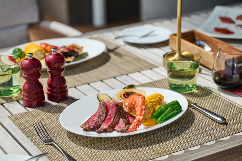 【 夏季限定・BBQディナー 】ガーデンテラスで寛ぎながら楽しめるバーベキューディナー付きプラン /夕・朝食付