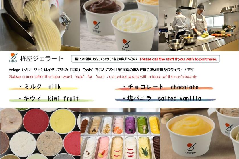 One per person! Kyoto Rikyuen Premium Ice Cream or Kineya Gelato included in the plan (meals not included)