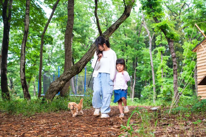 【愛犬同伴OK】グランピングテント / 自然に囲まれたラグジュアリーステイ（ダブルベッド×2）