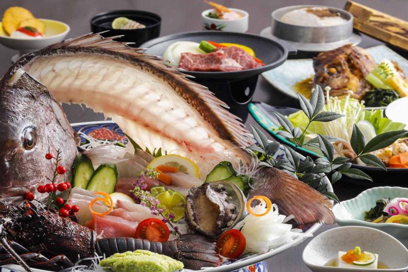 【福福鳴門プラン】伊勢海老・あわび・鳴門鯛・阿波尾鶏　福福会席
