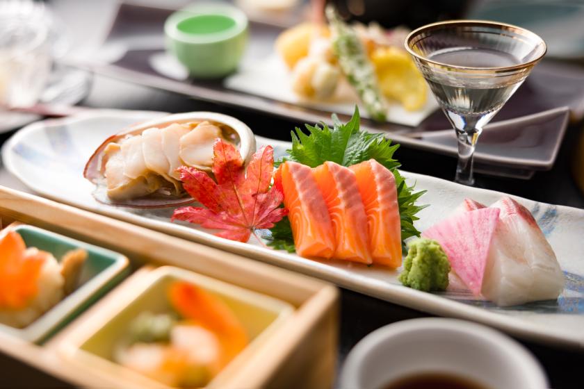 【早割30】お一人様1100円OFF【鮑お造・長野県産五種のきのこの胡麻醤油鍋・信州牛の焼きしゃぶ】秋信州恵みづくしグレードアップ会席