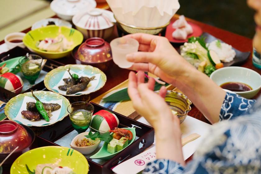 【貴船川床】京都の夏の風物詩　京の奥座敷 ひろ文で川床料理～2食付き～