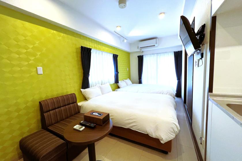 【BiBi Hotel公式】2連泊プラン《2～6連泊のご予約でちょっとお得!!》☆全室洗濯機・キッチン（IH）完備☆［素泊り］