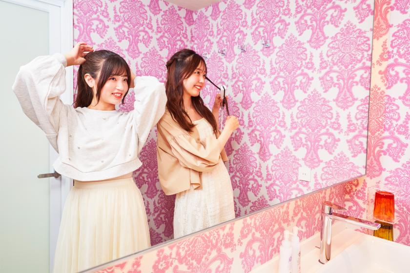 可愛いテイストがいっぱい♪ 女子会にもオススメのきらきらコーナールーム☆朝食付き