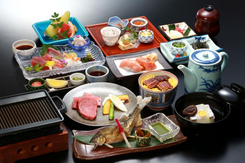 【夕食１９：３０スタート】【公式ホームページ】【2食付き】旬の恵みを五感で楽しむ♪料理長特選会席プラン(プランコード：HP108K) 