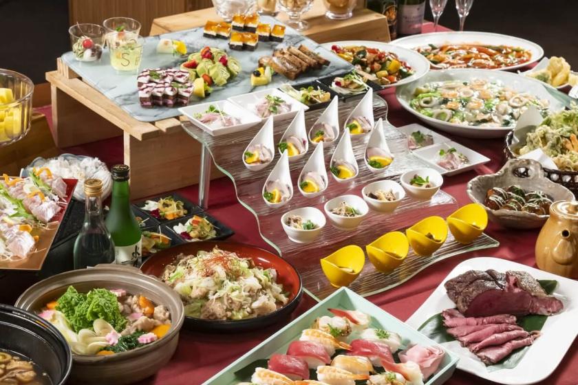 【7月限定】八幡屋礒五郎七味限定缶付！絶景リフト無料ラベンダー園〇ローストビーフ他和洋中食べ放題！