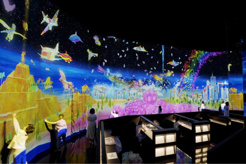 【「チームラボ展」入場券×オリジナルステッカー付】　宙館デラックス(海側)宿泊　一泊二食ビュッフェ付きプラン☆ 7/19～9/13（L56）
