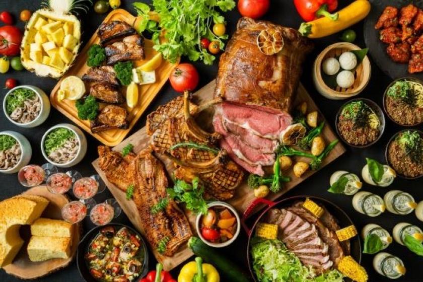 ■平日■【世界の肉フェス ディナーブッフェ付】ホテルブッフェ満喫プラン＜2食付＞