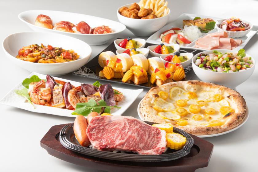 【2食付】◆「キーウエスト」サマーパーティー・プレミアム◆ワンランク上の豪華大皿料理＋ピッツァ食べ放題＆飲み放題付き