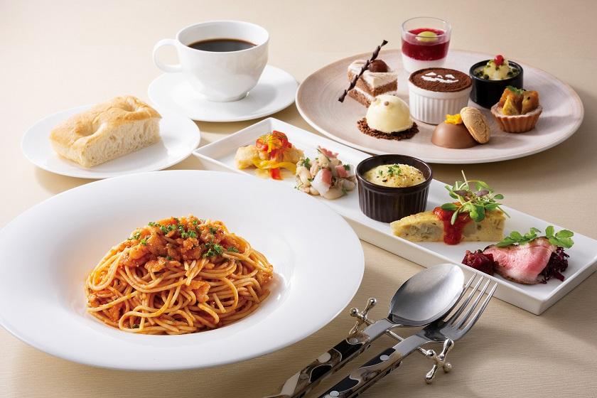 【秋ランチ9/1～11/30】選べるパスタ・リゾットのコース「ラ ヴィータ」おかわり自由のドルチェ7種付き