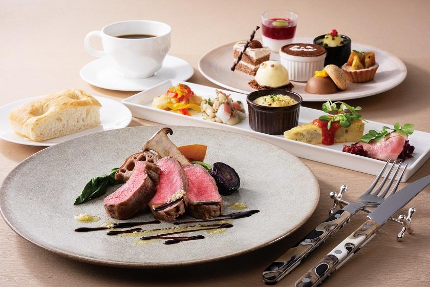 【秋ランチ9/1～11/30】選べるグリル料理のコース「フォルナーチェ」おかわり自由のドルチェ7種付き