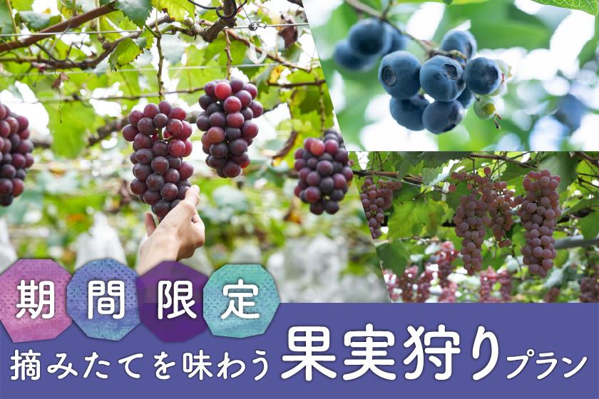 【期間限定】ここだけの旬の味覚を楽しむ！みなかみ果実狩り体験プラン♪＜2食付＞