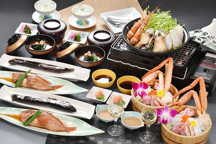 活き鮑入り！海鮮タジン鍋＆ズワイ蟹入り海鮮丼プラン