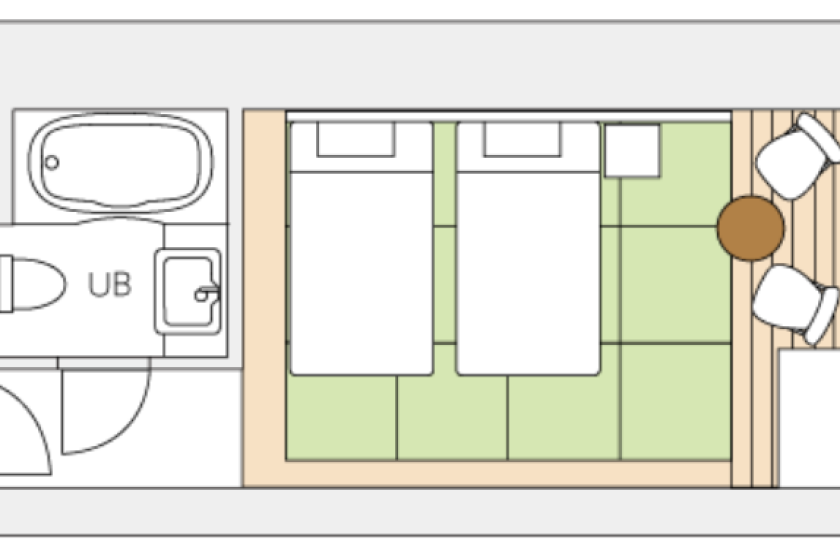 [Non-smoking] Japanese modern room (Twin building)