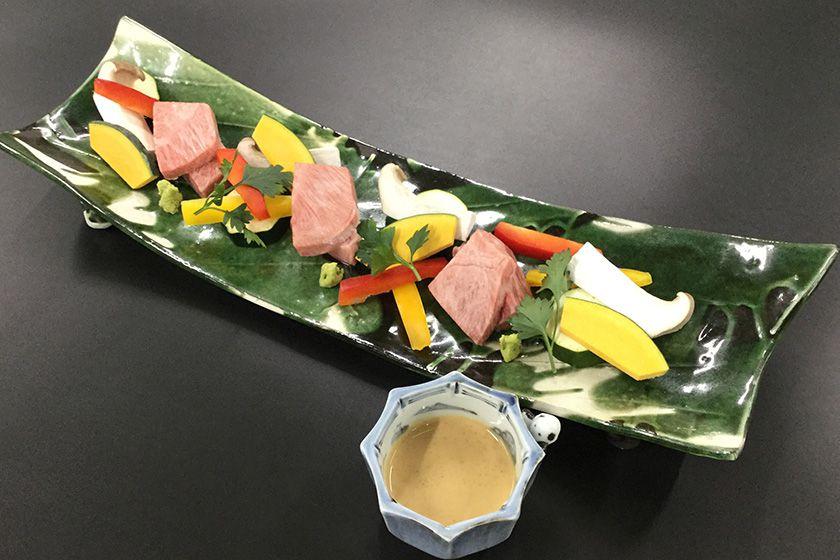 【卓袱グレードアップ】季節卓袱プラン　鯛薄造りと本鮪にぎり　国産牛と彩野菜≪12～2月≫