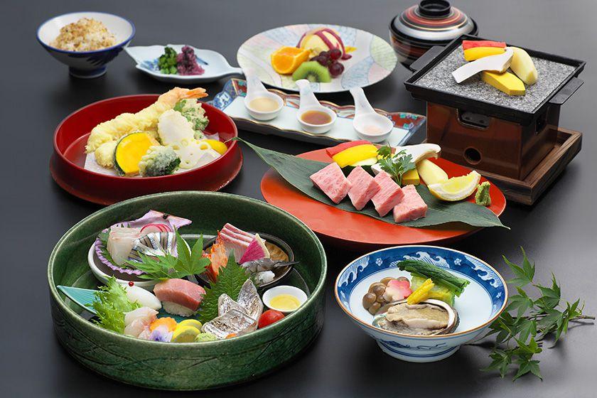 【会席最上級】特鮮会席プラン　新鮮魚介七種　長崎和牛　鮑と白菜の柚子香蒸し≪12～2月≫