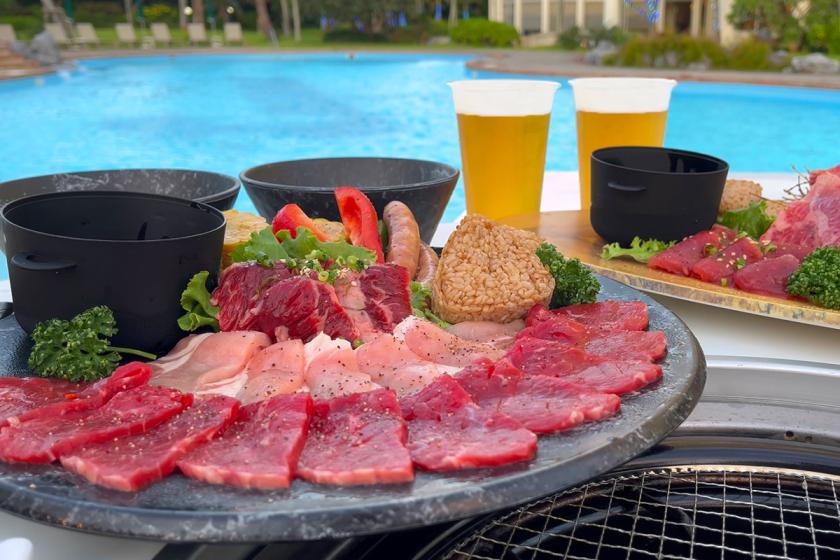 【飲み放題！プールサイドBBQ】真夏のリゾートナイトを満喫！プールサイドバーベキュー・ビアガーデン＜2食付＞