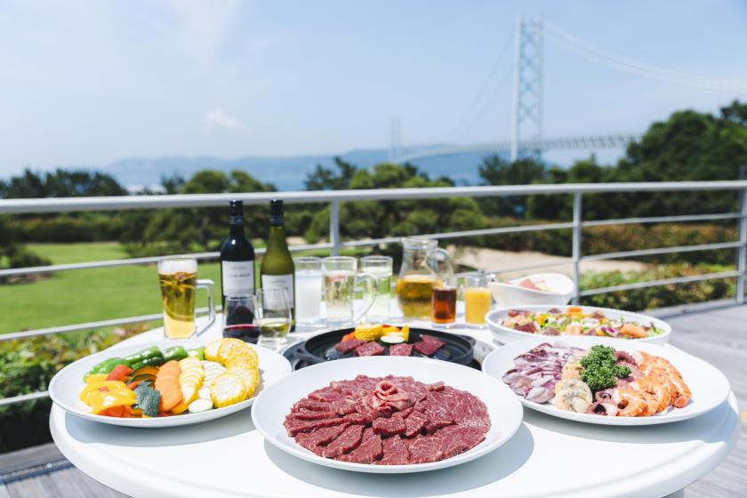 【2食付】◆「ガーデンテラス」プレミアムバーベキュー◆食材グレートUP！上質なお肉や新鮮な海鮮を愉しむ贅沢BBQ♪