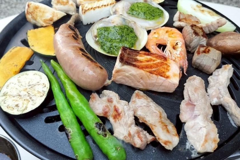 【夏休み特別企画】万葉庵ガーデンで贅沢ディナーBBQプラン（3組限定）ホテル朝食付き