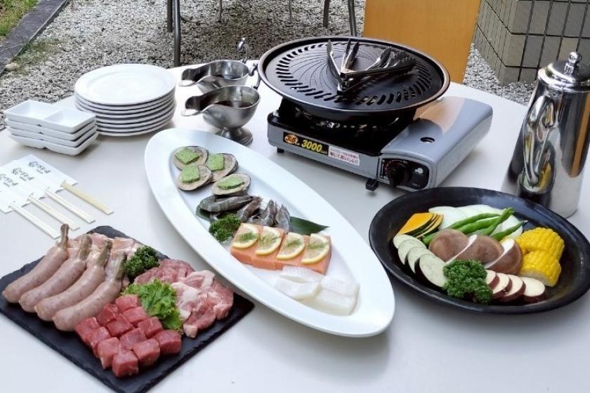 【夏休み特別企画】万葉庵ガーデンで贅沢ディナーBBQプラン（3組限定）ホテル朝食付き