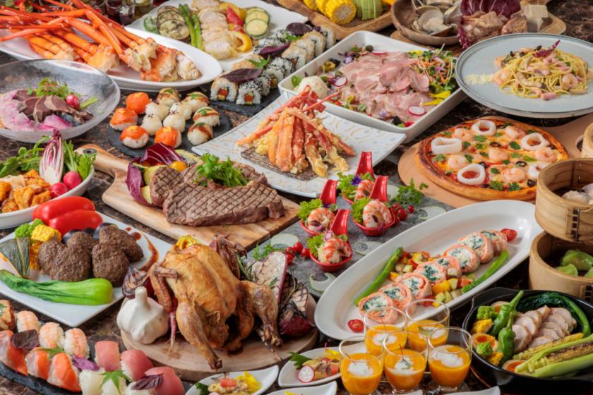 【2食付き】蟹・ステーキ・寿司ディナービュッフェ＆熊本ご当地朝食付きプラン