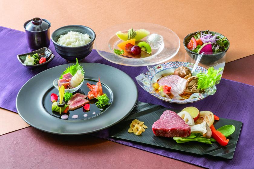Two-meal plan: Teppanyaki "Furutaka" Japanese black beef and seasonal teppanyaki