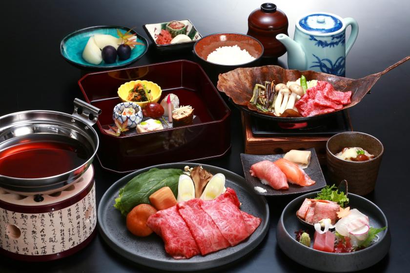 【夕食１７：３０スタート】【公式ホームページ】【2食付】チェックアウト12時♪食べ方いろいろ！飛騨牛づくしプラン(プランコード：HP76HD)