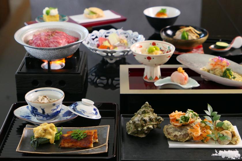【開業3周年記念】特別記念コース「日本料理/贅沢三昧コース」＜夕朝食付＞