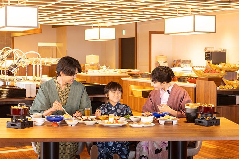 【夕食なし・朝食付】観光にもビジネスにも♪遅いチェックインでもOK 1泊基本バイキング朝食付