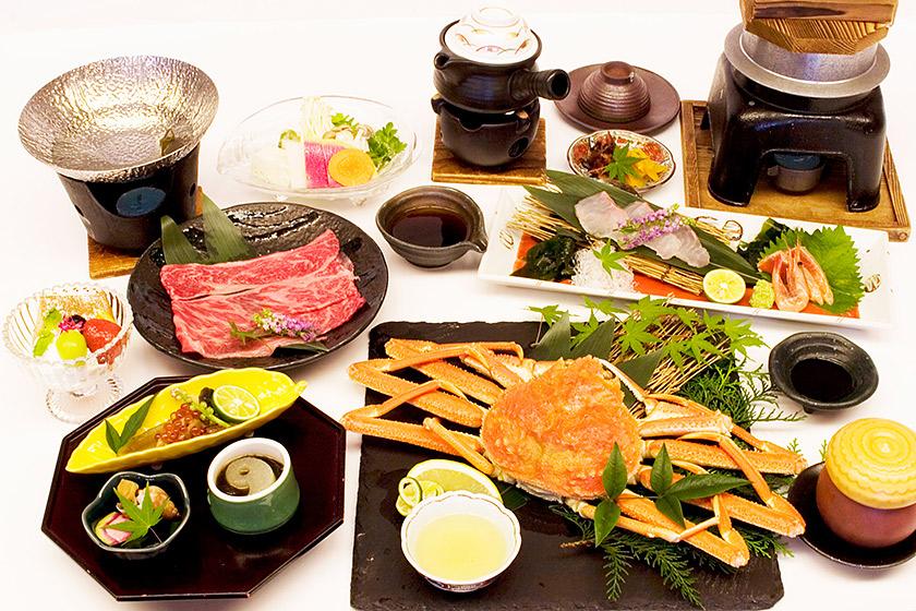 鯛としまね和牛しゃぶしゃぶ＋姿蟹会席