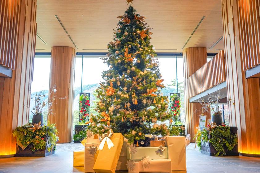 【冬旅/夕食前半】クリスマスファミリープラン～ユネッサンでアクティブ、森の湯でほっこり～