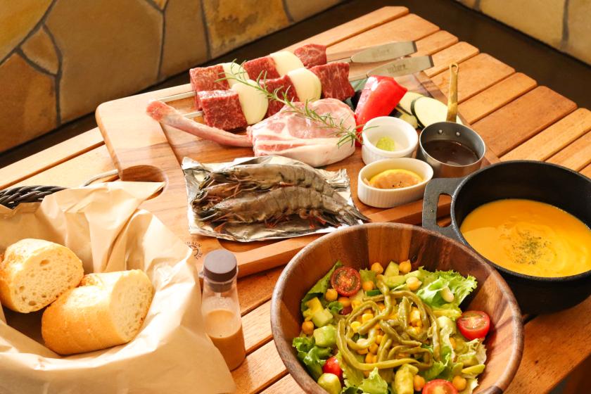 【森のアスレチック！フォレストアドベンチャー御殿場利用券付プラン】◇夕食はバーベキュースタイルプラン◇(朝夕食付)