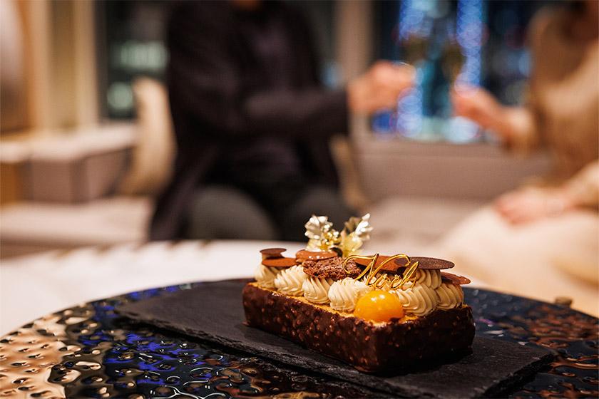 【1日1室限定！スイートルームで過ごすクリスマス】ホテル特製「クリスマスケーキ」 ＆ハーフボトルシャンパン付き☆煌めく夜景とともに特別なひとときを(食事なし)