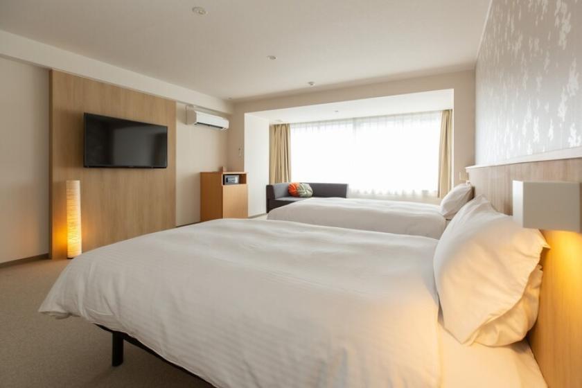 【夕凪／ゆうなぎ】ワイドツイン／バスタブ無（大浴場完備）