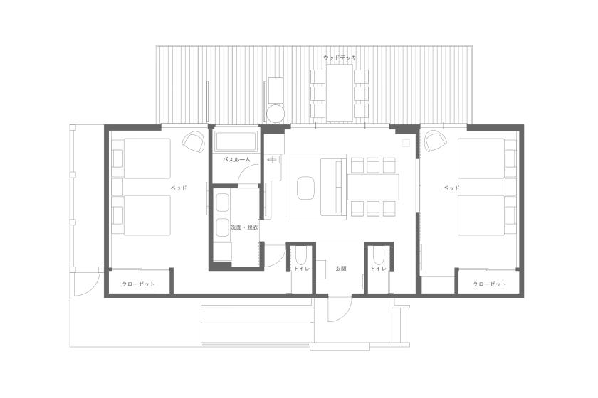 フォレストヴィラ 2bedroom ：86.1㎡（テラス・専用庭付き）