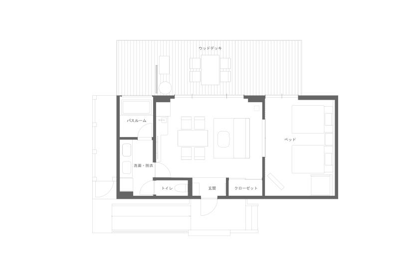 フォレストヴィラ：54.6㎡（テラス・専用庭付き）