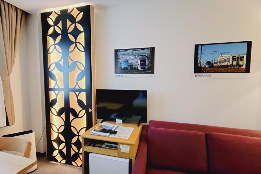 「鸟岭油」概念客房方案！山形牛烤肉双层重装（含两餐）直通高畠站！温泉+免费停车场+Wi-Fi