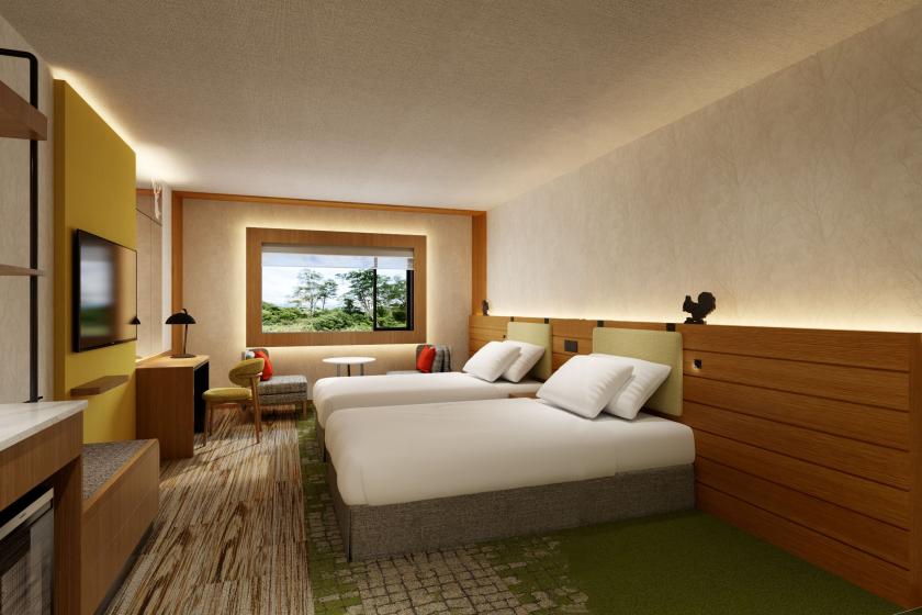 【デラックスハリウッドツイン◆バス・トイレ セパレート】〔30㎡・禁煙〕