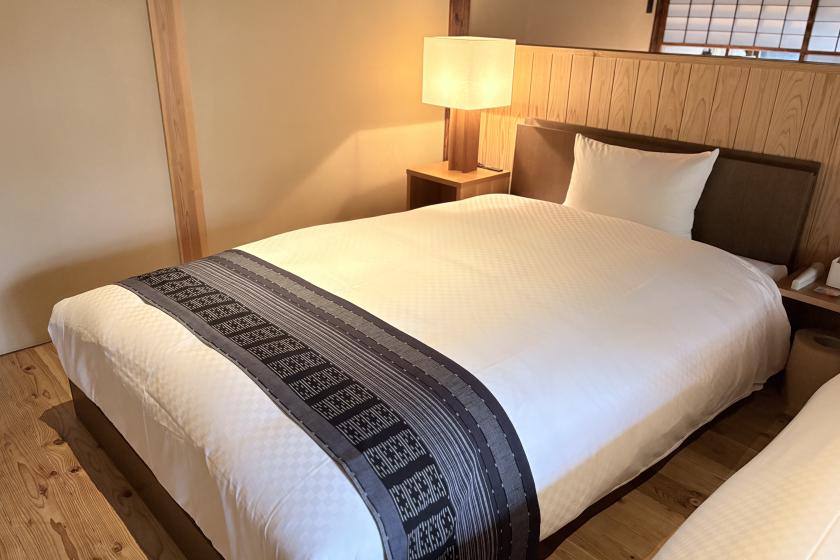 久留米絣に包まれる八女の滞在｜工芸の客室 × 博多和牛×地酒ペアリング＜2食付＞