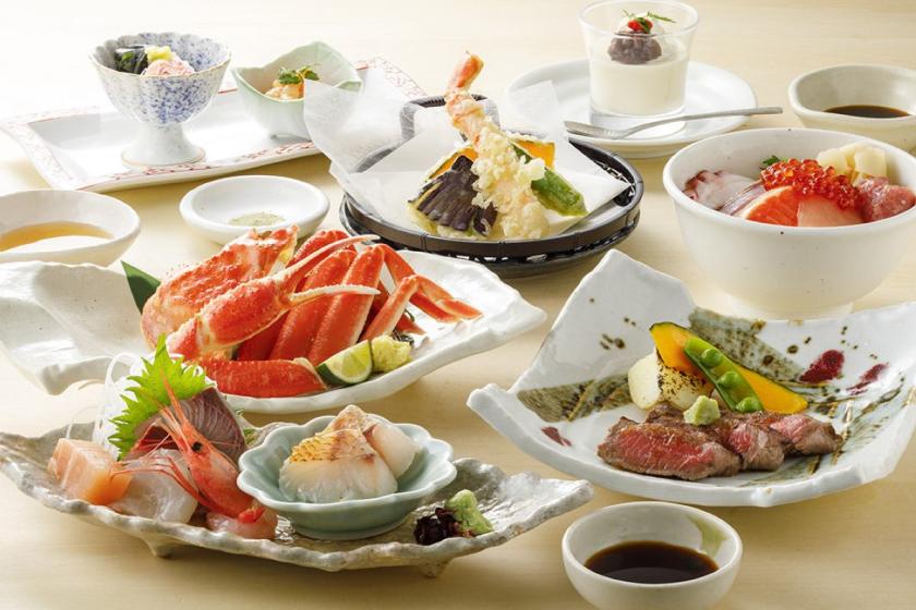 【冬季限定】香箱かに入り冬の味覚コース付プラン（2食付き）
