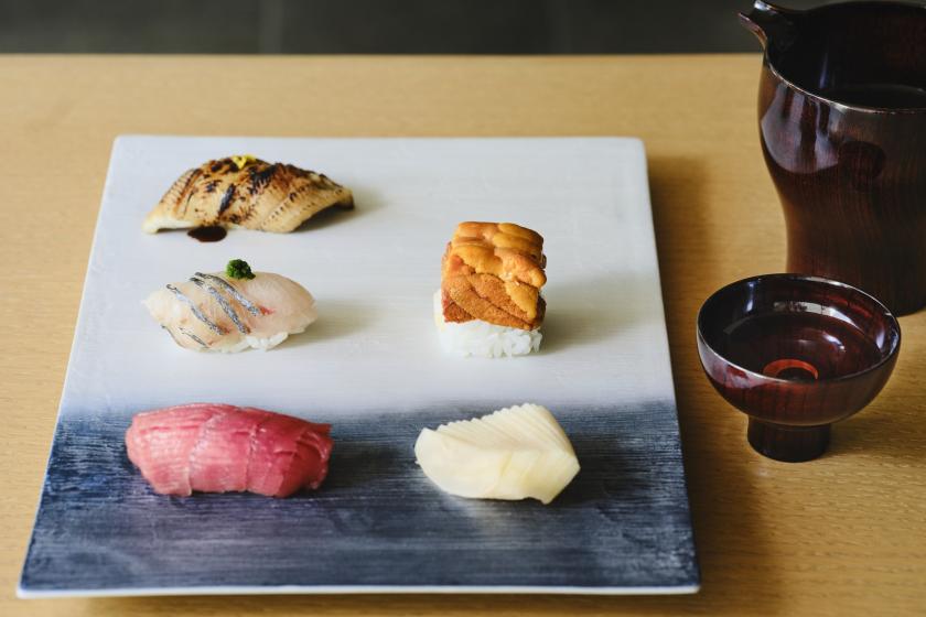 【1日2組限定　ダイニング「六つ喜」× 鮨処「藍寿」】海の幸を極める、匠の饗宴 鮨会席プラン◆「六つ喜」＜ご夕食・後半　19：00～19：30ご入店＞【1泊2食付】