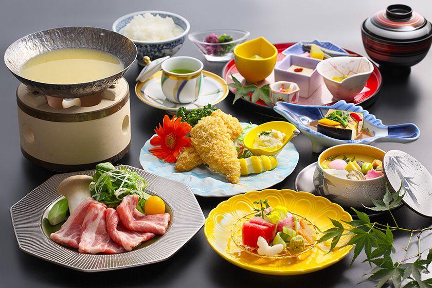 【会席スタンダード】海鮮会席プラン　県産豚白味噌鍋　近海産アジフライ≪3～5月≫