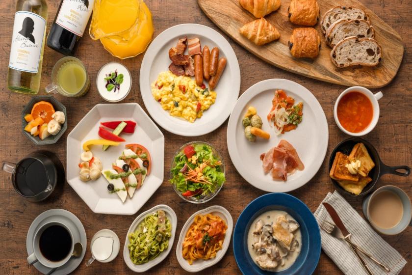 【早割２８】予定が決まれば早めがお得 ≪ワインも楽しめるイタリアン朝食ビュッフェ付≫