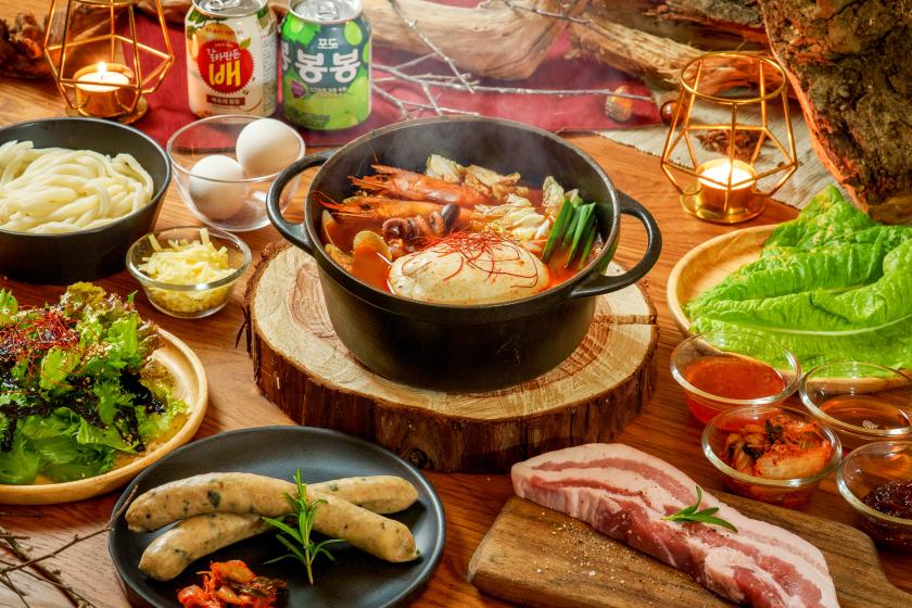 【2025埼玉県民割】【期間限定】【韓国料理満喫ディナー】プライベートキャビンで楽しむバケーションステイ｜夕食/朝食付き