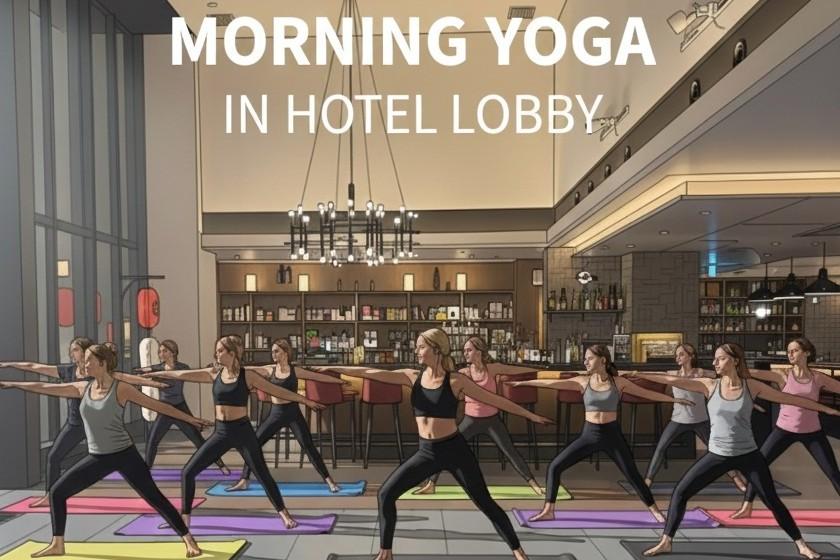 ＜モーニングヨガのご案内＞　京都の朝、ロビーで整える心と体