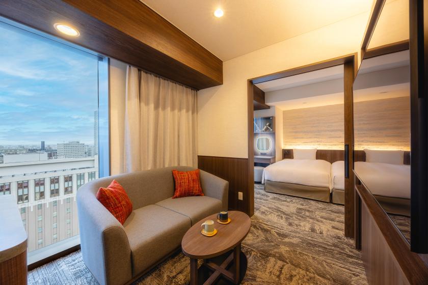 【2026年改装】■高層階■デラックスツイン／禁煙・30平米