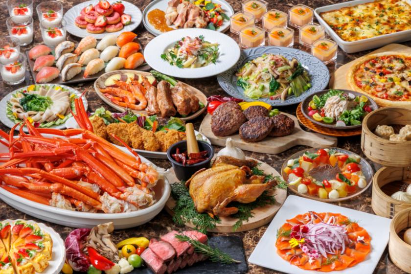 【2食付き】蟹・ステーキ・寿司ディナービュッフェ＆熊本ご当地朝食付きプラン